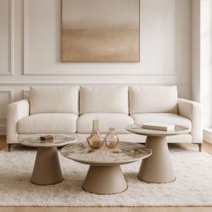 طاولة قهوة برونو - أوف وايت ومتعدد الالوان