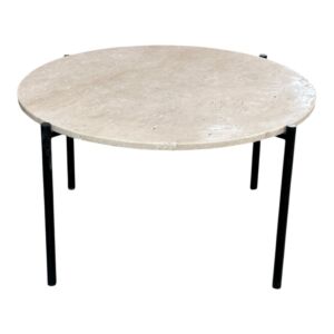 طاولة قهوة رخام ترافنتينو شينزو - بيج