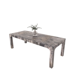 طاولة طعام رخام بريشيا - رمادي