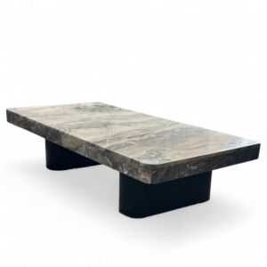 طاولة قهوة رخام بريشيا وخشب
