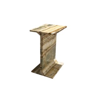 طاولة جانبية رخام اونيكس لونا - بيج ومتعدد الالوان