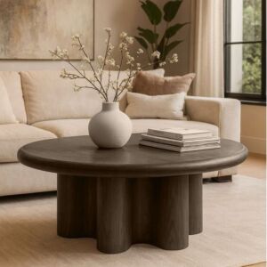طاولة قهوة مستديرة ميليسا - بني