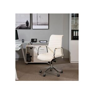 كرسي مكتب لوسيندا بظهر وسط - ابيض