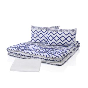 طقم مفرش سرير حجم ملكى 180×200 سم 4 قطع - تيتاك