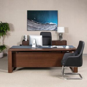 طاولة مكتب لاكويز مع وحدة أدراج منفصلة