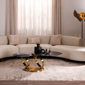 طاولة قهوة كاراليتا - ذهبي