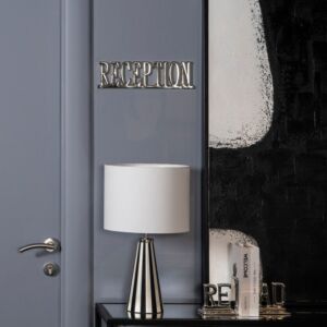 ديكور جداري حجم كبير أساري - فضي