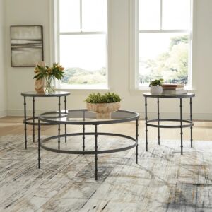 طقم طاولة قهوة كيليكو - رمادي