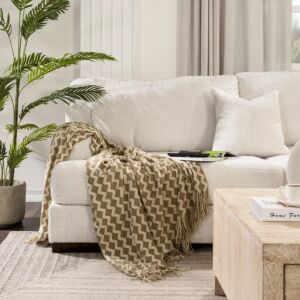 شال كنب 130X170سم كايرو - بني وابيض