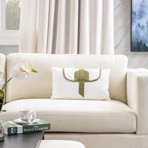 وسادة ديكور رووا - ابيض واخضر