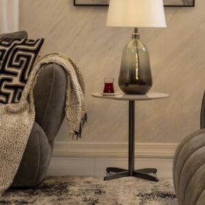 طاولة جانبية زوفا - بيج ورمادي