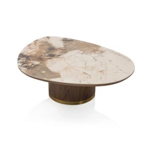 طاولة قهوة إيليفا - بني