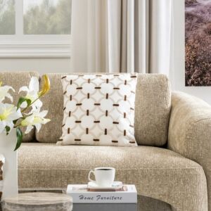 وسادة ديكور مربعة بيثرا - كريمي ومتعدد الالوان