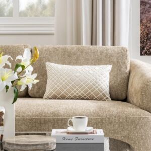 وسادة ديكور مستطيلة أفانا - كريمي وبيج