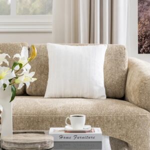 وسادة ديكور مربعة فالون - كريمي