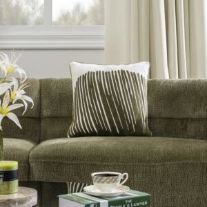 وسادة ديكور مربعة فيروفو - كريمي واخضر