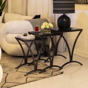 طقم طاولات جانبية متداخلة 3 قطع كولستو