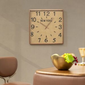 ساعة حائط سولانا - بني ونحاسي