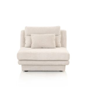 كنبة مفردة بدون يدان لون رمادي بيرو