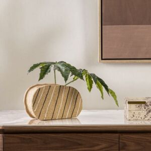 فازة سامبيلا 14 سم - بيج غامق