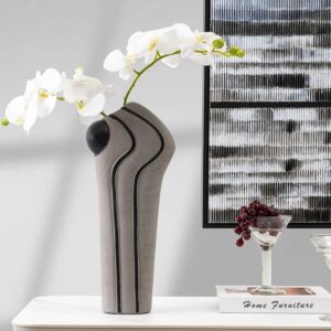 فازة حجم كبير جوزال - رمادي