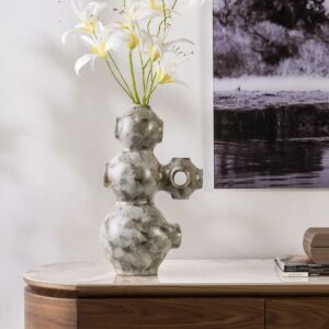 فازة تومونس 43 سم - رمادي