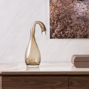 تحفة ديكور فنية زجاجة كوبالي حجم كبير - بني