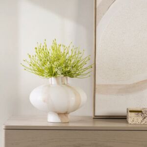 فازة ريفيل - ابيض وبيج فاتح