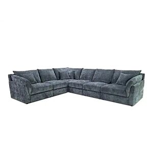 كنب زاوية زيفريون - 6 قطع - ازرق