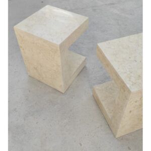 طاولة جانبية جيندا رخام ترافنتينو