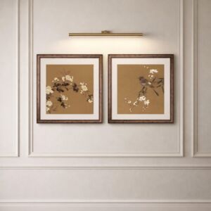 طقم لوحات جدارية روزاليا - قطعتين - بني