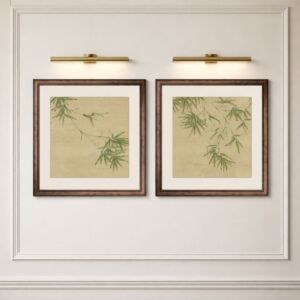 طقم لوحات جدارية مارسيل - قطعتين - بيج واخضر