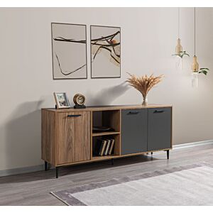 طاولة بوفيه لينتون إلم كوڤ - بني ورمادي غامق