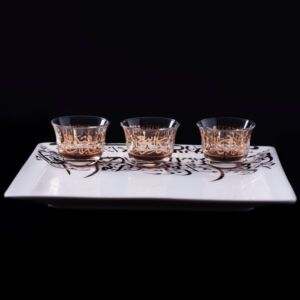 طبق تقديم كاريم مربع بلاتيني