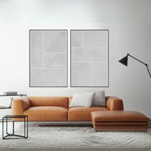 لوحة جدارية طلاء سواي  90×60 سم - ابيض