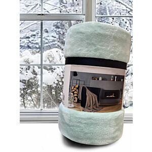 بطانية كينج بلوجرين 240x220 سادة - تيفاني