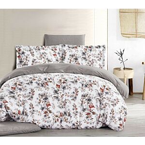 طقم لحاف كينج وجهين 6 قطع تانيا - رمادي