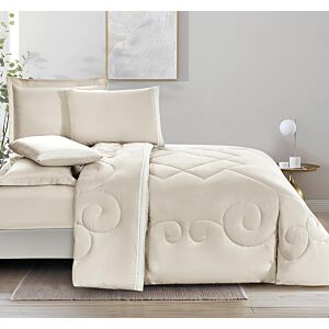 طقم لحاف كينج استريم لايف سادة 6 قطع - بيج