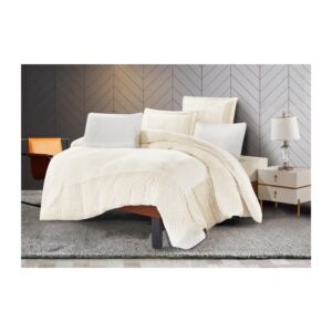 لحاف مفرد مخمل ناعم 4 قطع - بيج