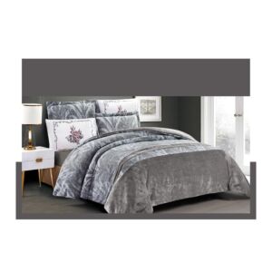 لحاف مفرد مخمل مشجر 4 قطع