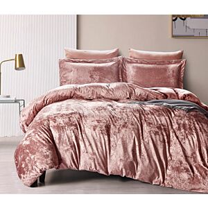 طقم لحاف مخمل جاكار كابيندا - كينغ 6 قطع - وردي