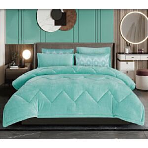 طقم لحاف كينج ساده 6 قطع روناز - اخضر