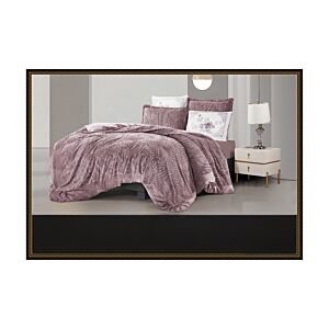 لحاف مفرد فرو ناعم - بنفسجي غامق