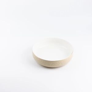 وعاء تقديم سلطة من جوار - كريمي وذهبي