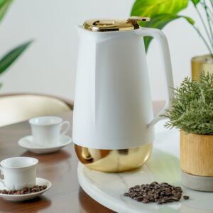 ترمس قهوة أو شاي أوليفيا - ابيض مطفي