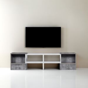 طاولة تلفزيون متحركة أوراخشب ماليزي متعدد الألوان