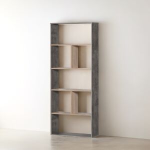 وحدة رفوف 5 دور سيمبري لون رمادي وبيج