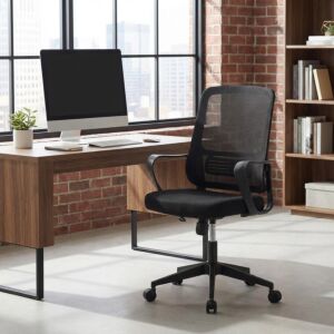 كرسي مكتب قابل لتعديل الارتفاع كومو - اسود