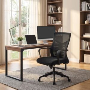كرسي مكتب قابل لتعديل الارتفاع روكا - اسود