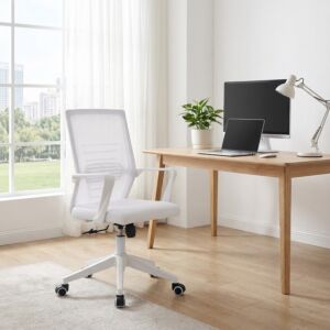 كرسي مكتب قابل لتعديل الارتفاع بيترو - ابيض